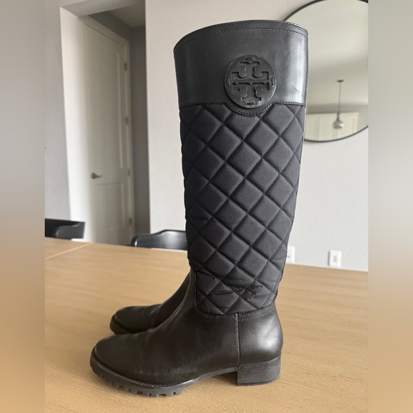 Tory Burch Rowan Quilted Riding Boot - Picture 4 of 9